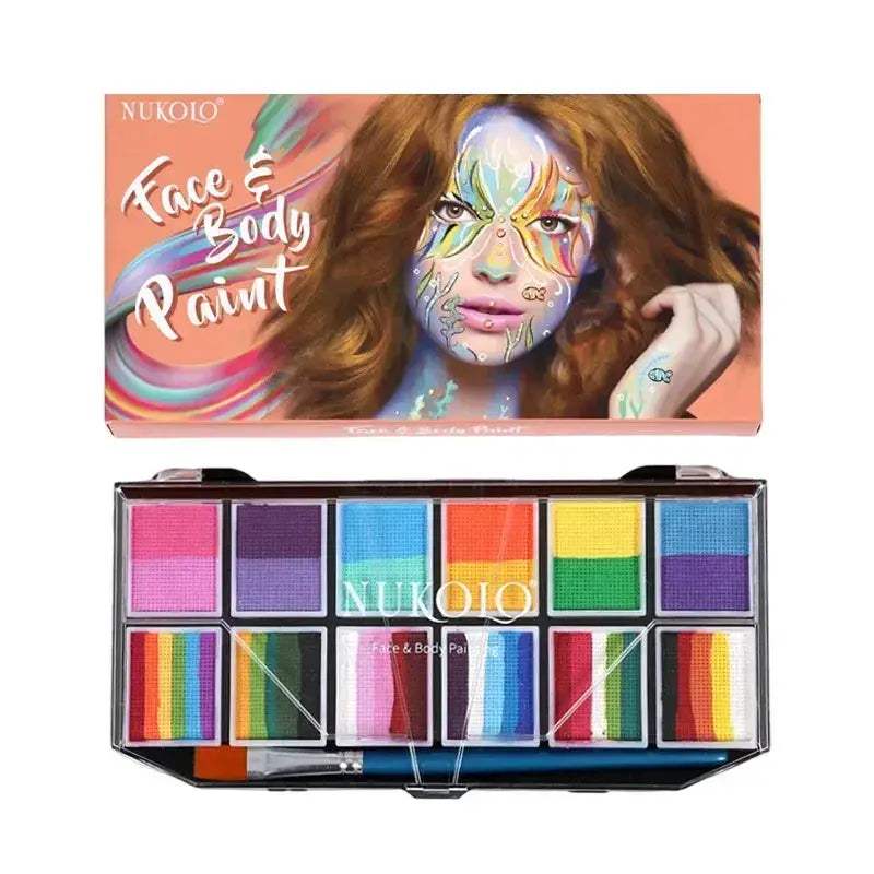 Water Soluble Rainbow Face Paint Palette For Kids Everyday Use - ToylandEU