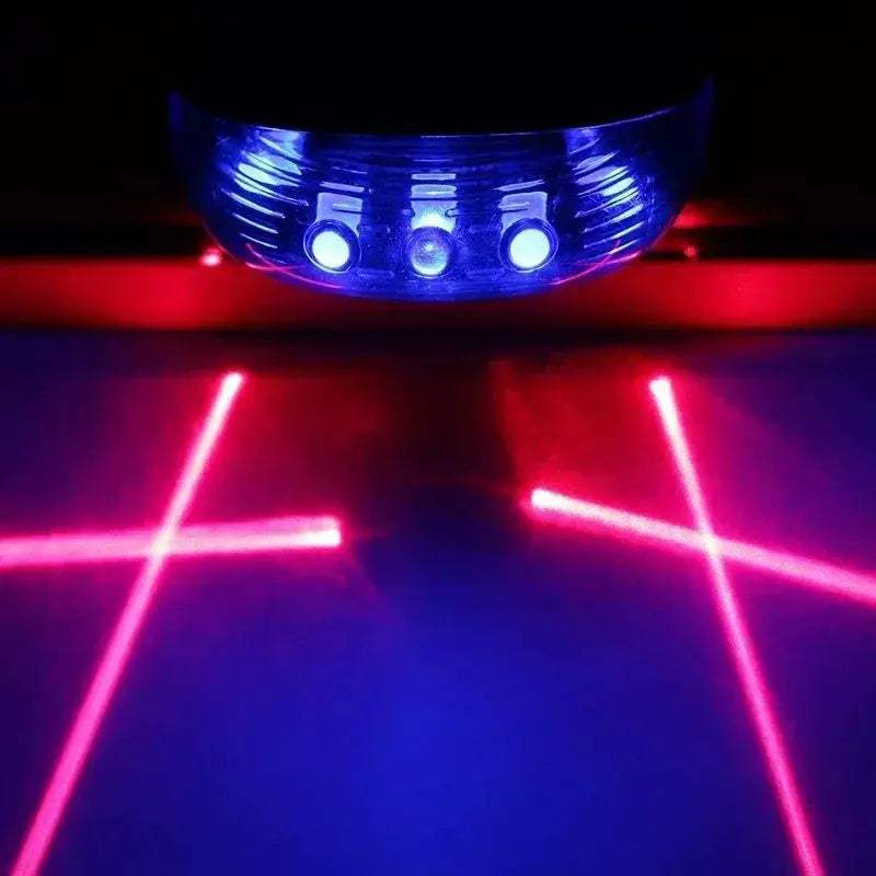 Waterproof Bicycle LED Tail Light with Dual Lasers for Safety - ToylandEU