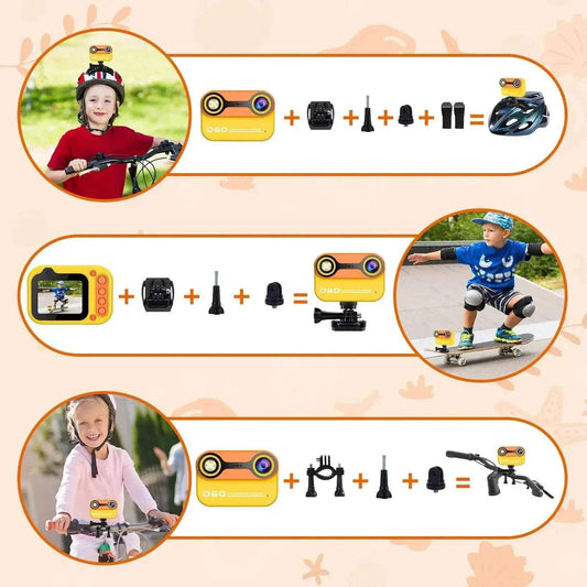 Waterproof Kids Camera 2.4'' HD 1080P for 3-12 Years - ToylandEU™