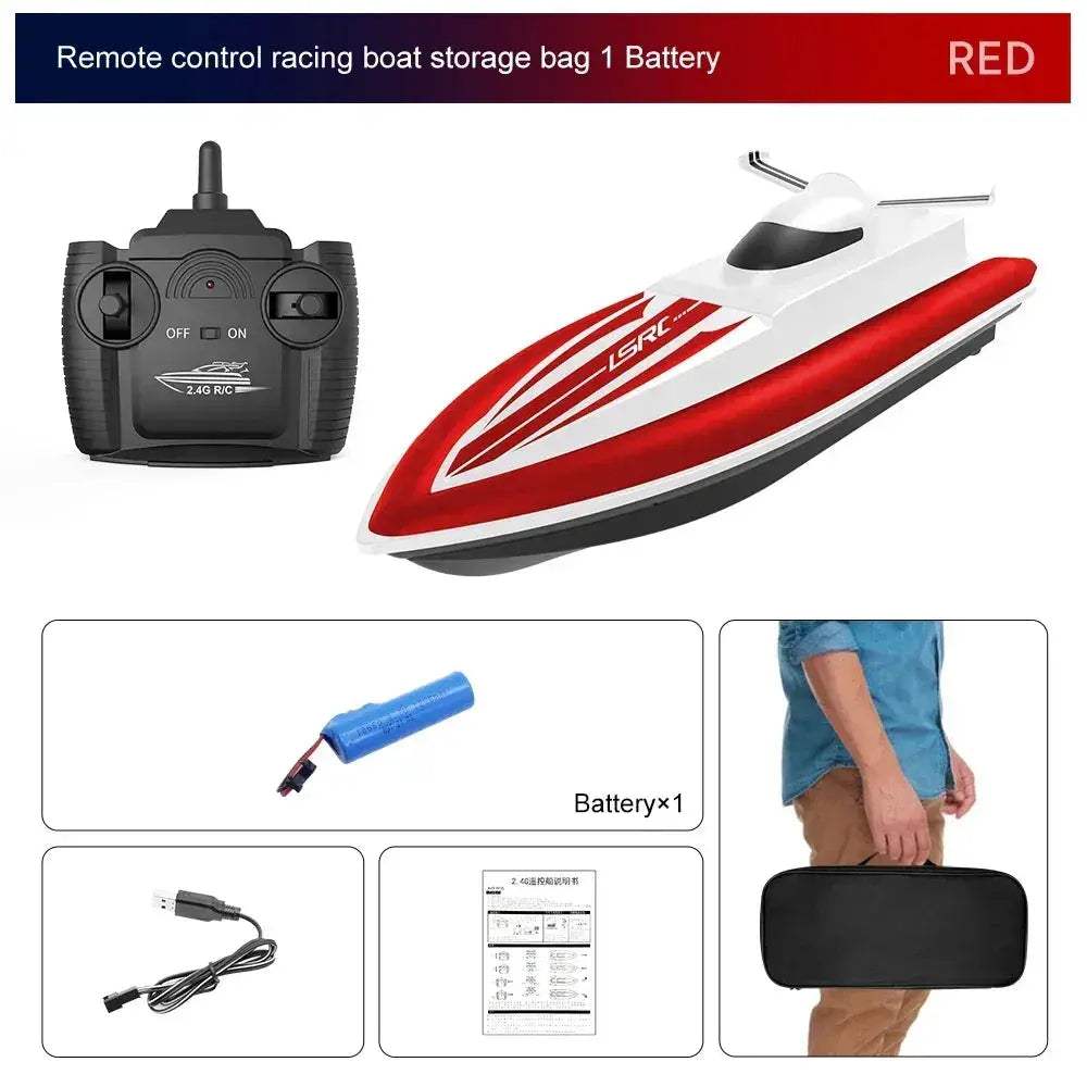 Waterproof RC Boat High Speed Racing With Rechargeable Battery - ToylandEU