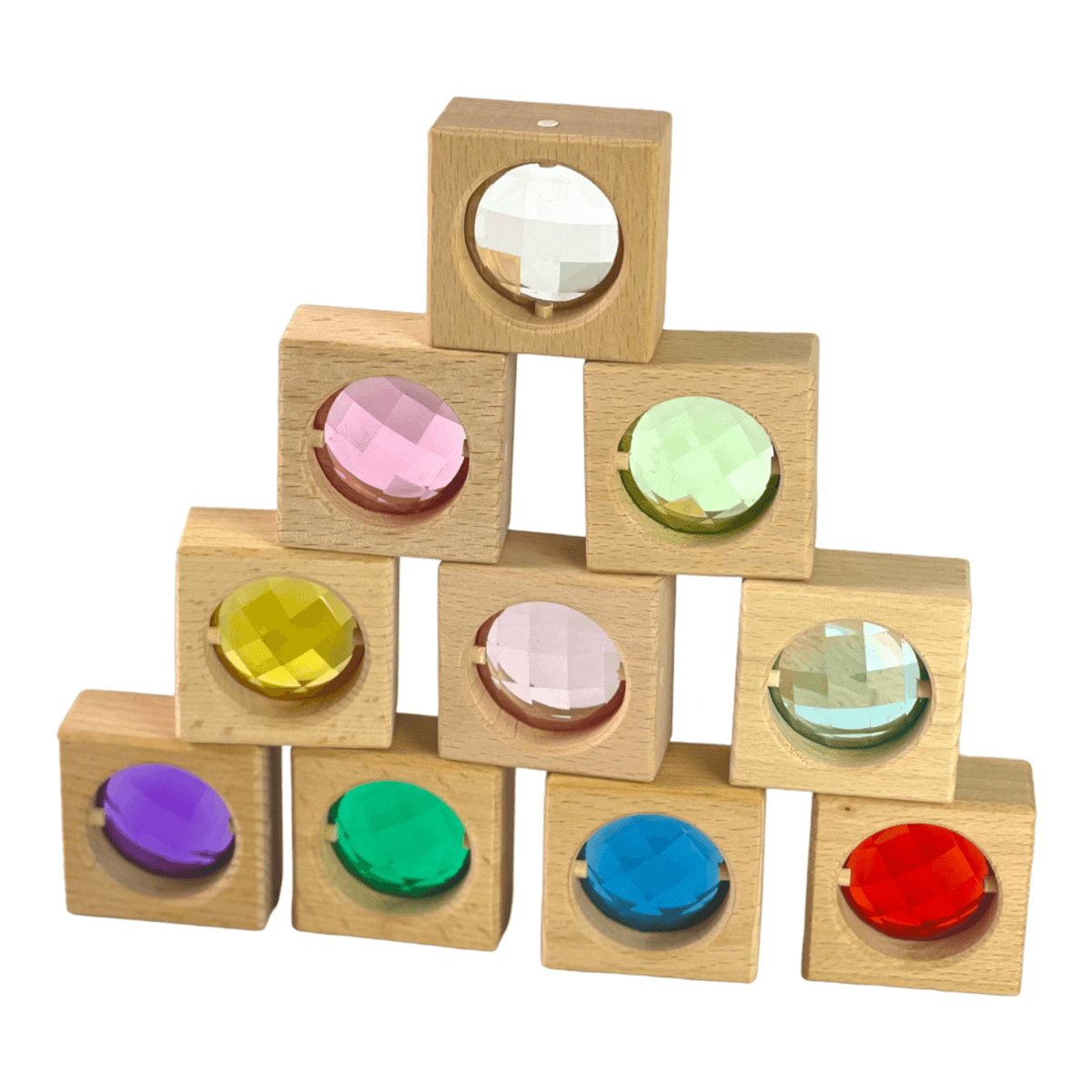 Gem Window Blocks | 30 Piece Set | With Storage Tray | Kids Building Play