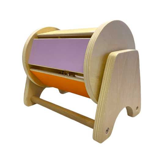 Montessori Spinning Drum | Six Pastel Panels | Hand Eye Motor Play | Baby
