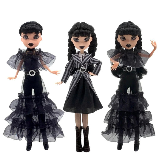 Wednesday Addams Gothic BJD Doll Poseable Collectible Figure - ToylandEU