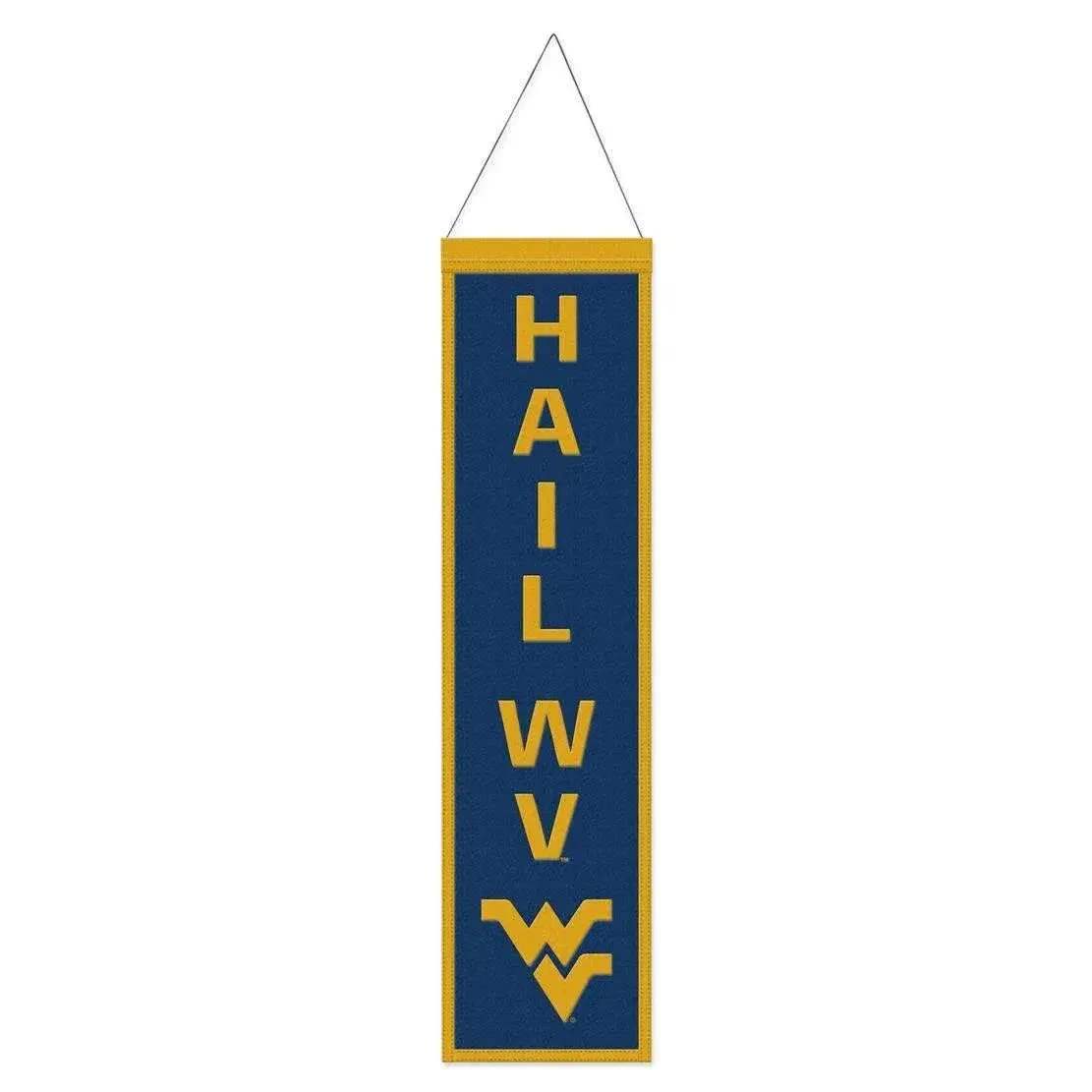 West Virginia Mountaineers Banner Wool 8x32 Heritage Slogan - ToylandEU™