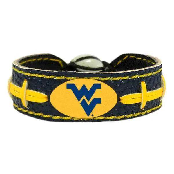 West Virginia Mountaineers Leather Bracelet Team Color - ToylandEU™