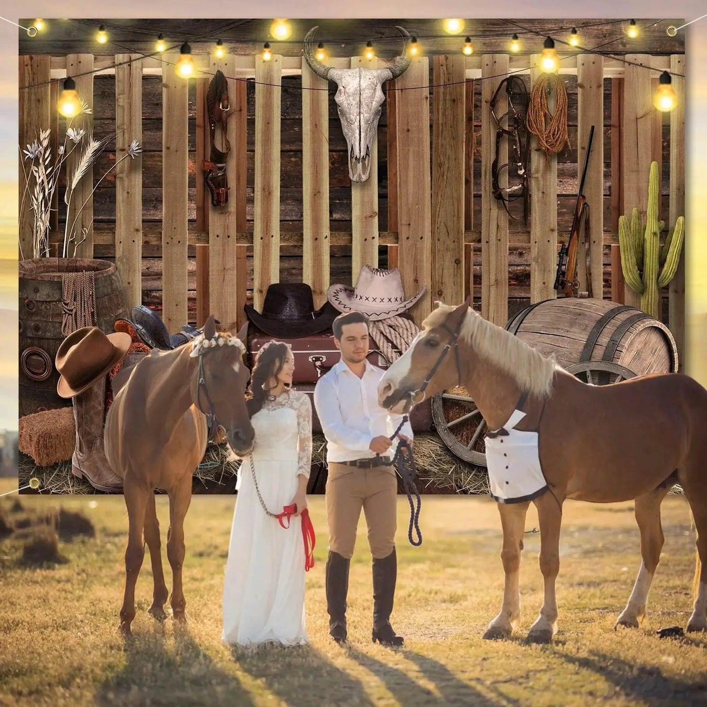 Western Cowboy Backdrop 7x5ft for Wild West Parties - ToylandEU™