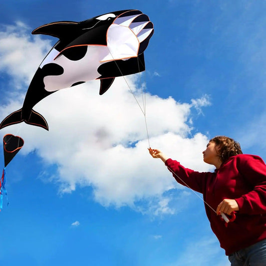 Whale Dolphin Kite | 57-Inch Single Line | Toylandeu™
