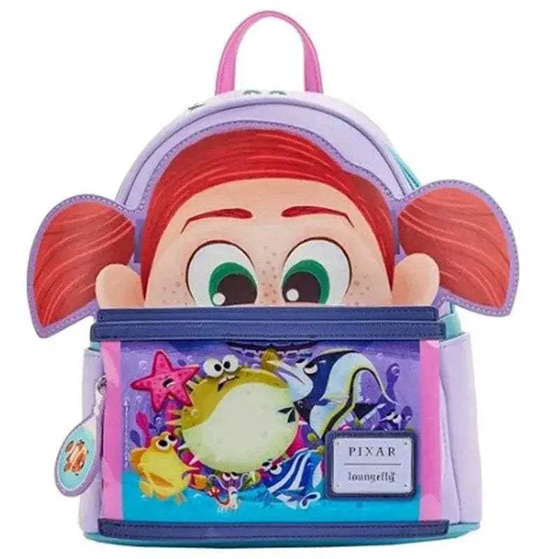 Whimsical Floral Allover Print Mini Backpack With Double Straps And Pink Bow Featuring Aristocats Marie For Women - ToylandEU