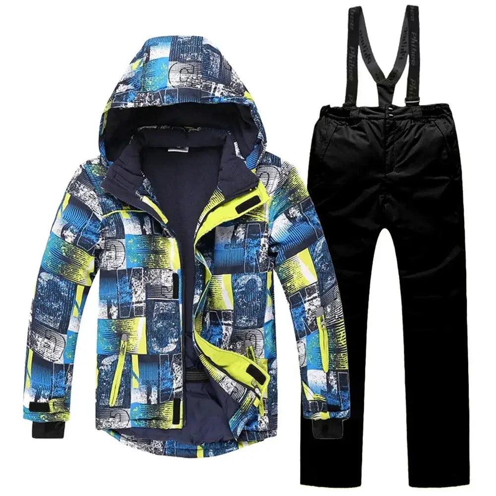 Windproof Kids Ski Suit Set Warm Waterproof Snow Gear - ToylandEU™