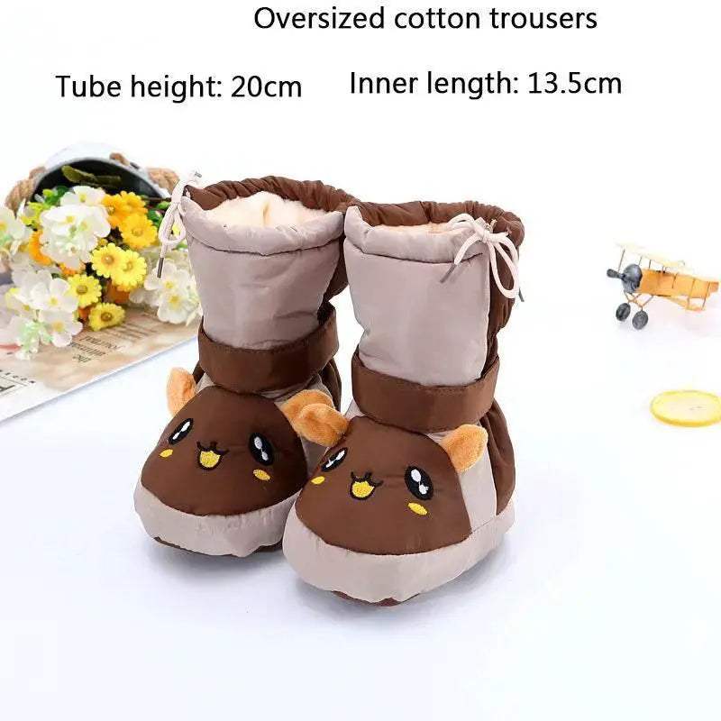 Winter Warmth Baby Boots with Side Zipper - Cartoon High-Tube Cotton Shoes for Toddlers 2021 - ToylandEU™