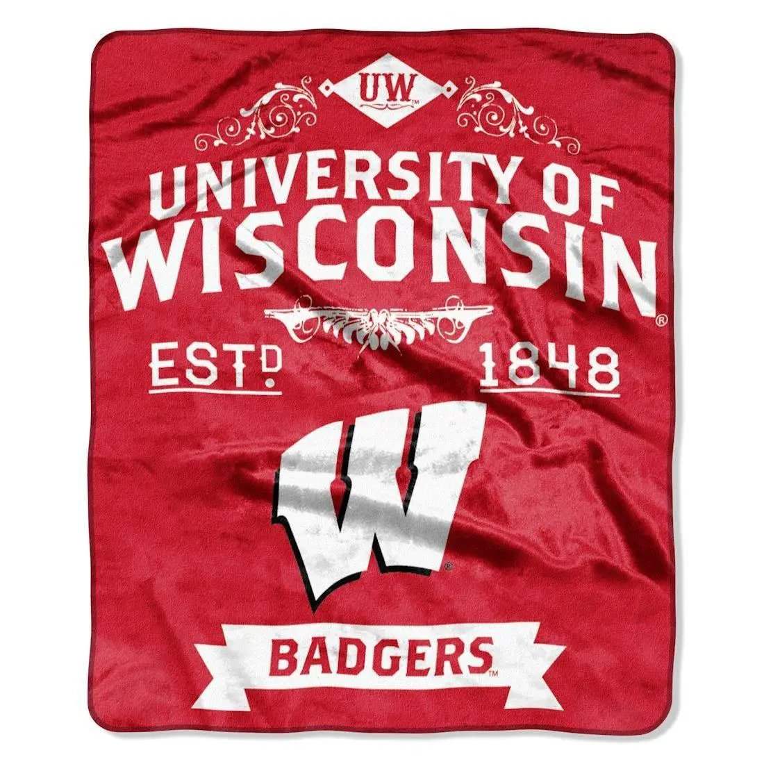 Wisconsin Badgers Blanket 50x60 Raschel Label Design - ToylandEU™