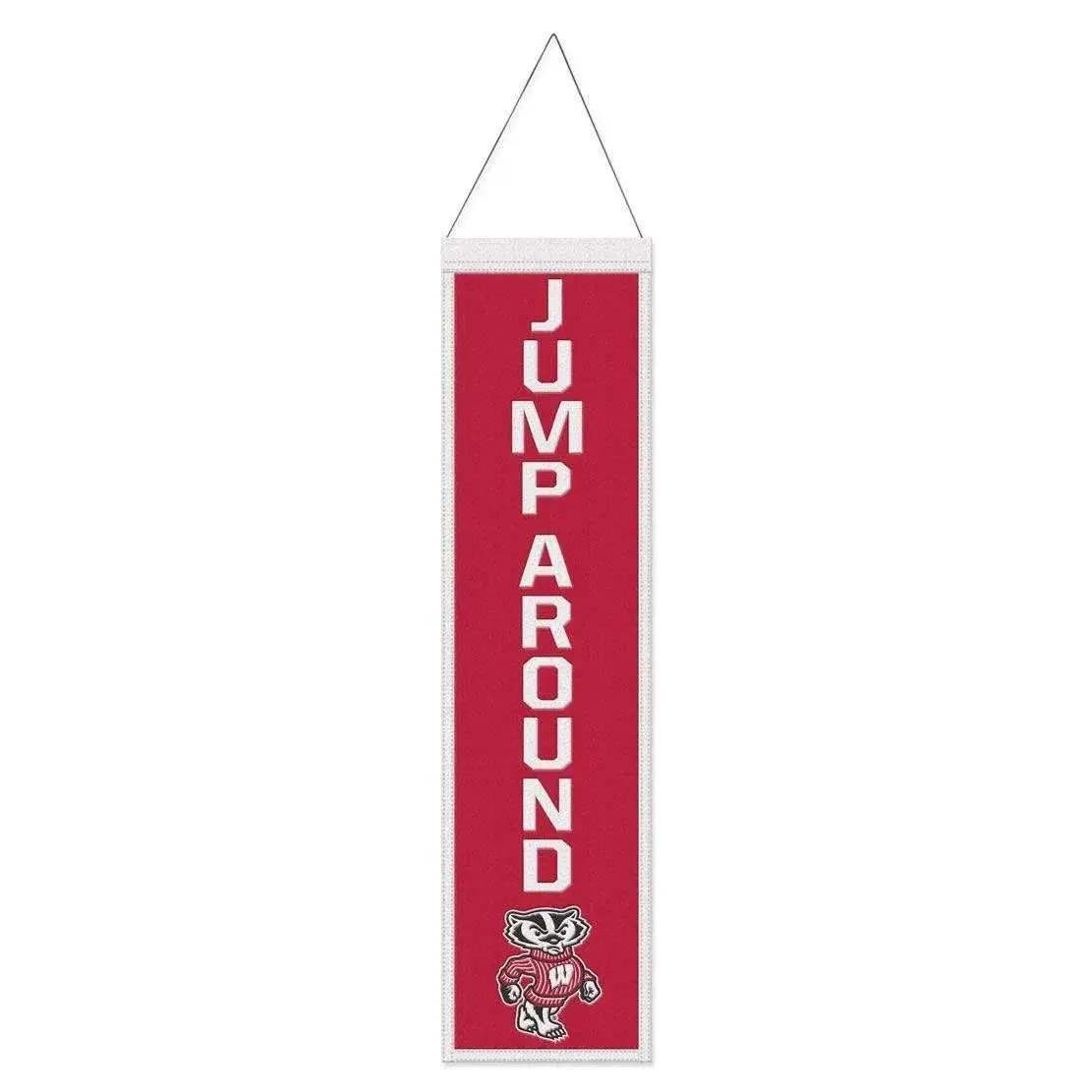 Wisconsin Badgers Wool Banner 8x32 Heritage Slogan Design - ToylandEU