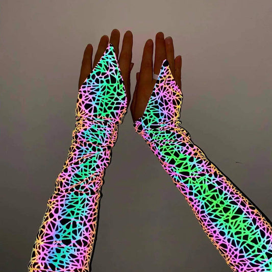 Women Reflective Arm Sleeves Sunscreen UV Sun Protection - ToylandEU