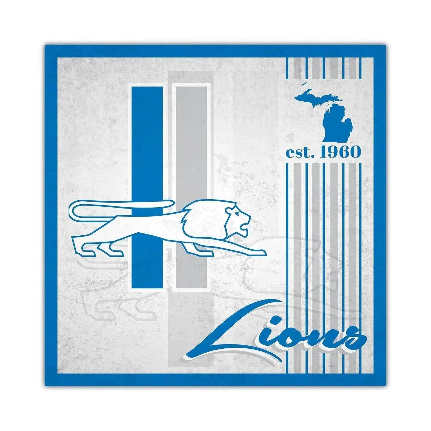 Detroit Lions Wood Sign 10x10 Wall Decor Album Design - ToylandEU™