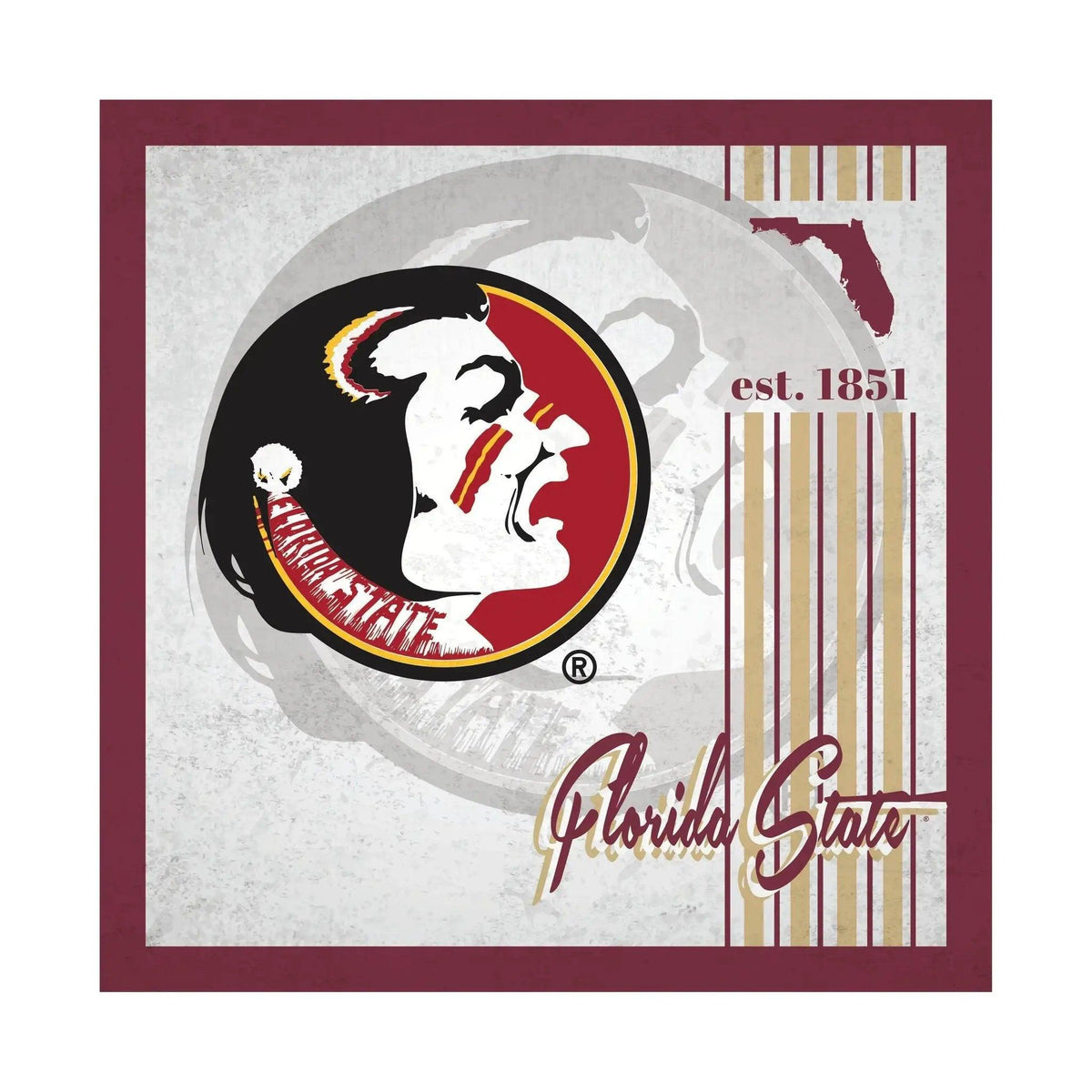 Florida State Seminoles Wood Sign 10x10 Album Design - ToylandEU™
