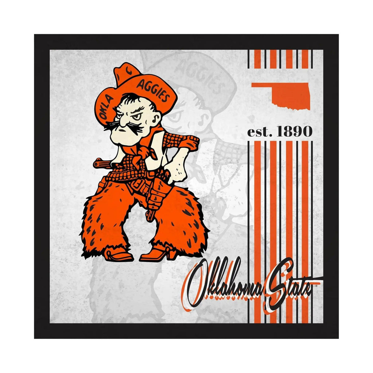 Oklahoma State Cowboys Wood Sign 10x10 Album Design - ToylandEU™