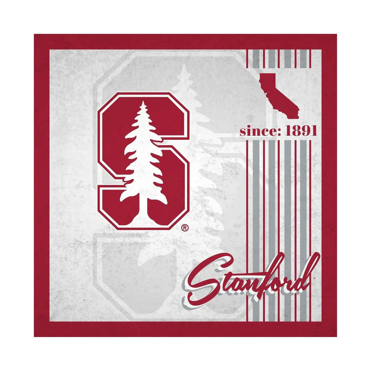 Stanford Cardinal Wood Sign 10x10 Album Design Custom Order - ToylandEU™