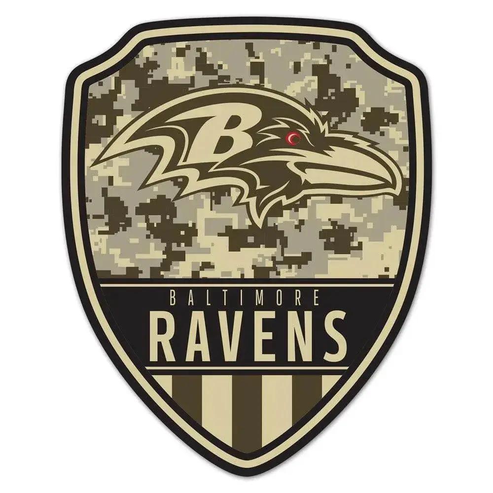 Baltimore Ravens Wood Sign 11x14 Shield Shape Finish - ToylandEU™