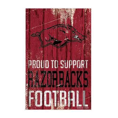 Arkansas Razorbacks 11x17 Wood Sign Proud to Support - ToylandEU™