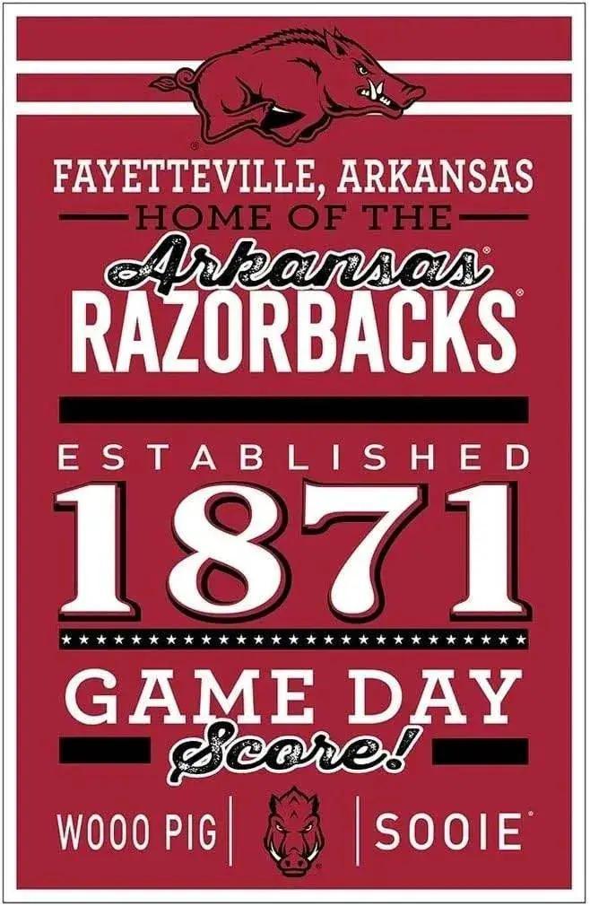 Arkansas Razorbacks 11x17 Wood Sign Established Date - ToylandEU™