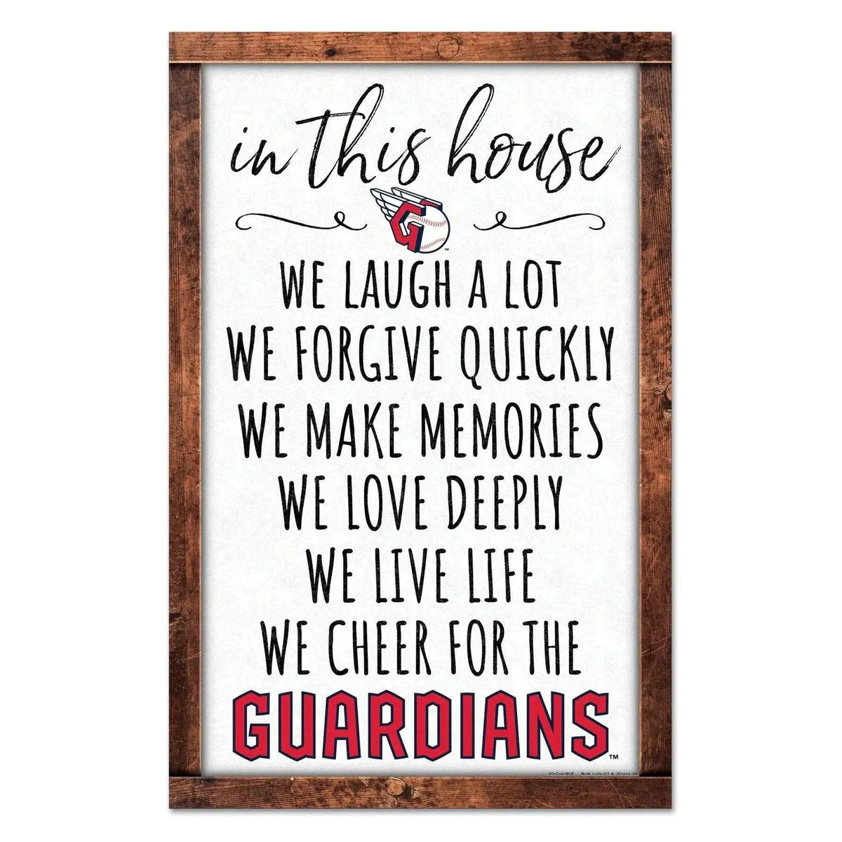 Cleveland Guardians Sign 11x17 Wood Wall Decor For Home - ToylandEU™