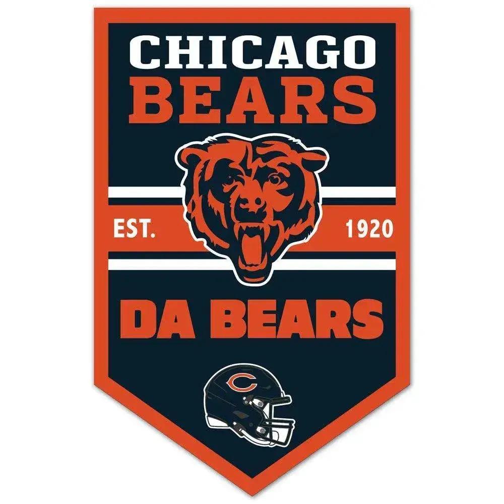 Chicago Bears 11x17 Wood Chevron Sign Wall Decor Fan Cave - ToylandEU™