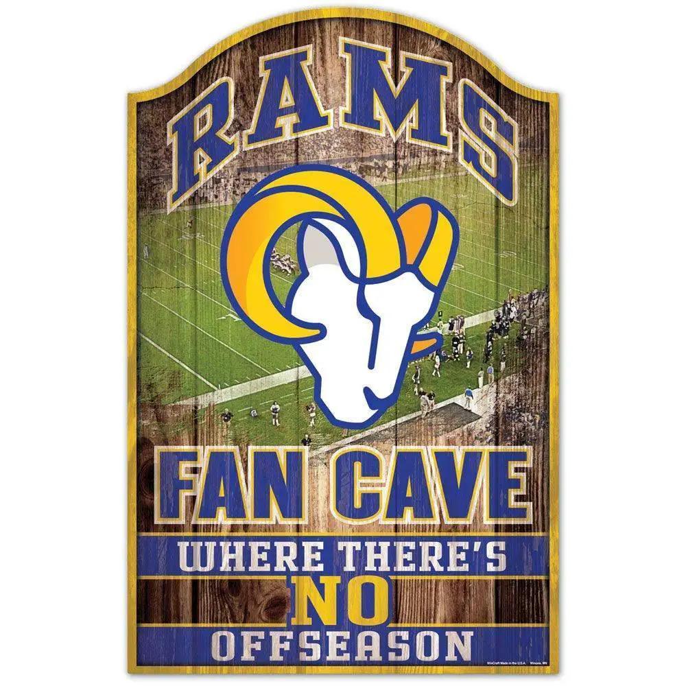 Los Angeles Rams 11x17 Wood Fan Cave Sign Indoor Decor - ToylandEU™