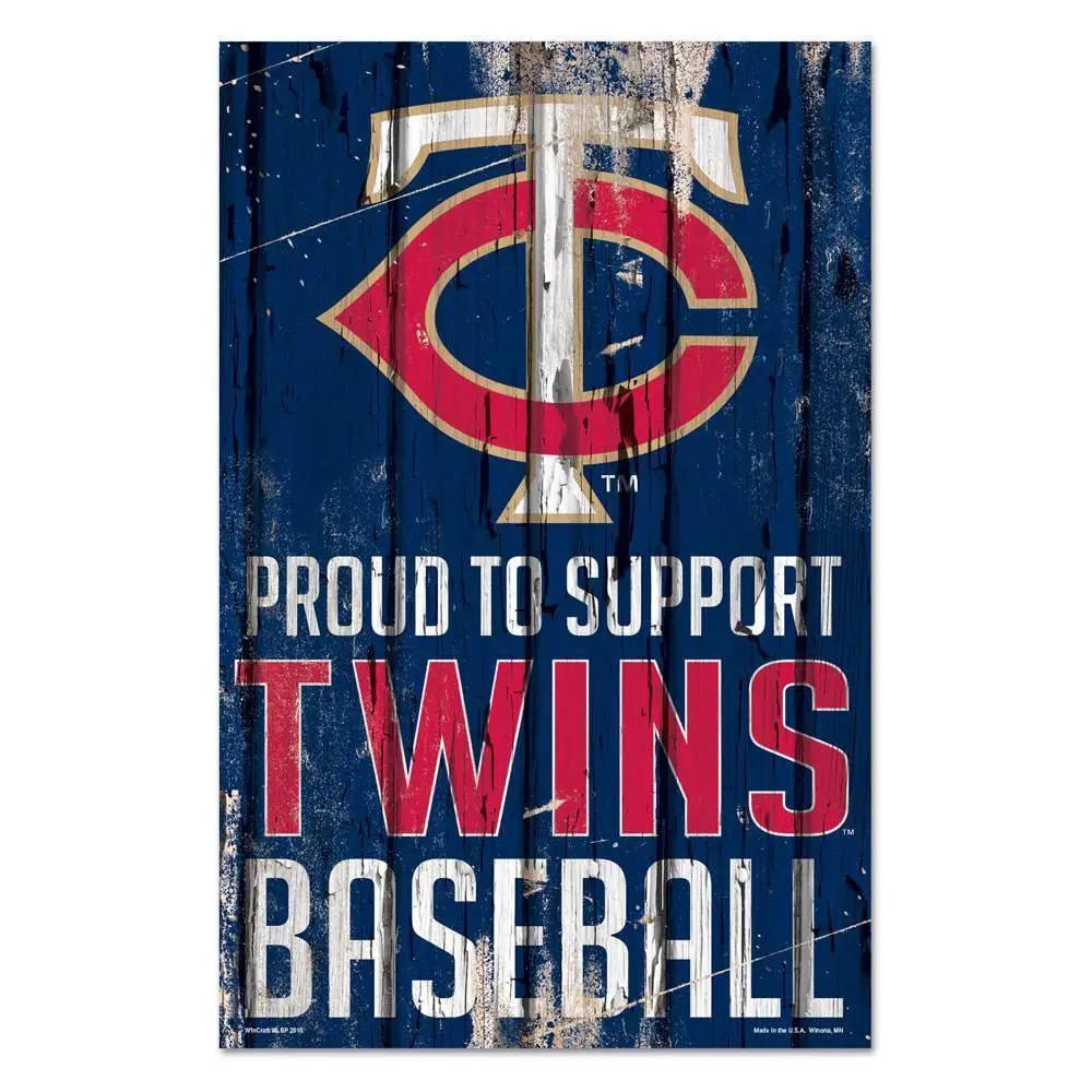 Minnesota Twins 11x17 Wood Sign Proud to Support Design - ToylandEU™