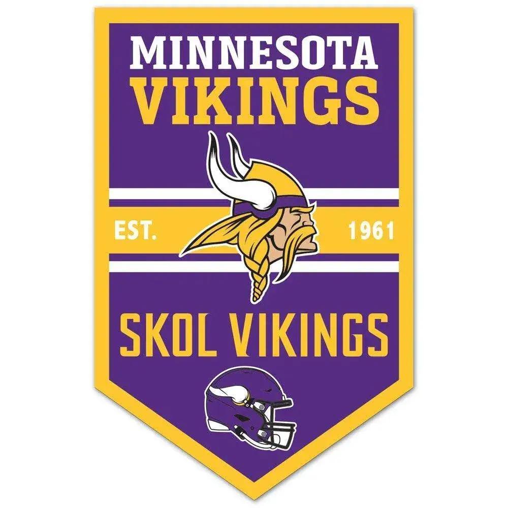 Minnesota Vikings 11x17 Wood Sign Chevron Decor Display - ToylandEU™