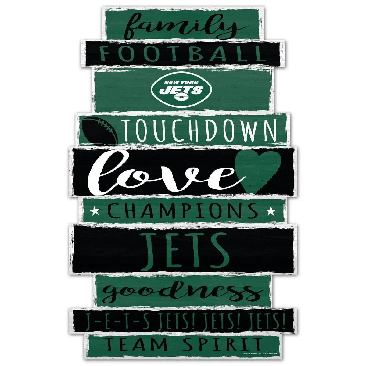 New York Jets Wood Sign 11x17 Family Word Decor Wall Art - ToylandEU™