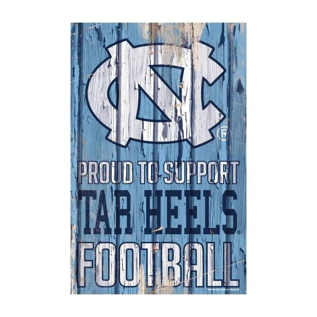 North Carolina Tar Heels Wood Sign 11x17 Proud to Support - ToylandEU™
