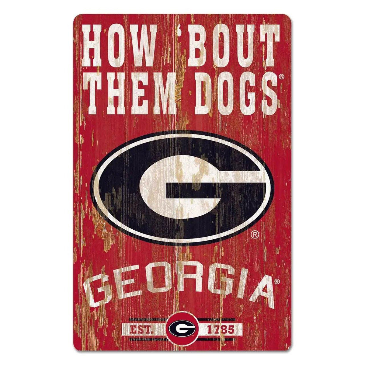 Georgia Bulldogs 11x17 Wood Sign Slogan Design Wincraft - ToylandEU™