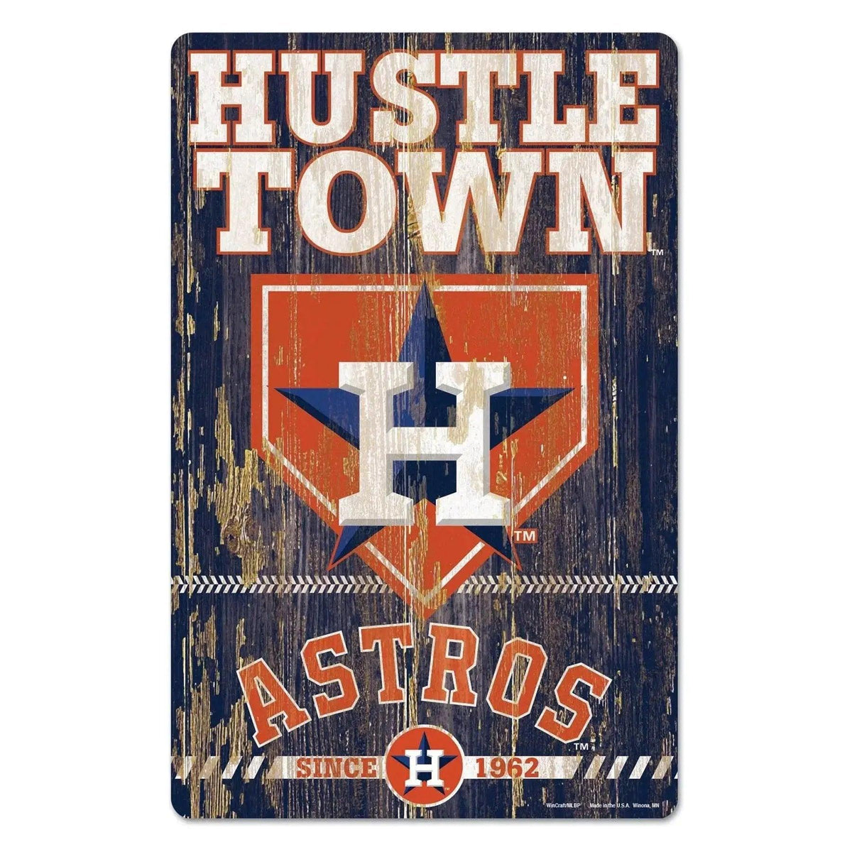 Houston Astros 11x17 Wood Sign Slogan By Wincraft Colors - ToylandEU™