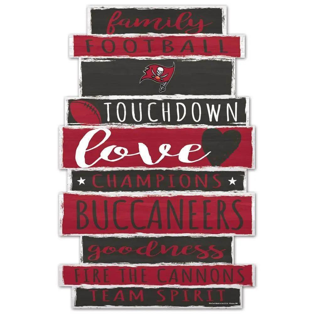 Tampa Bay Buccaneers Sign 11x17 Wood Family Word Design - ToylandEU™