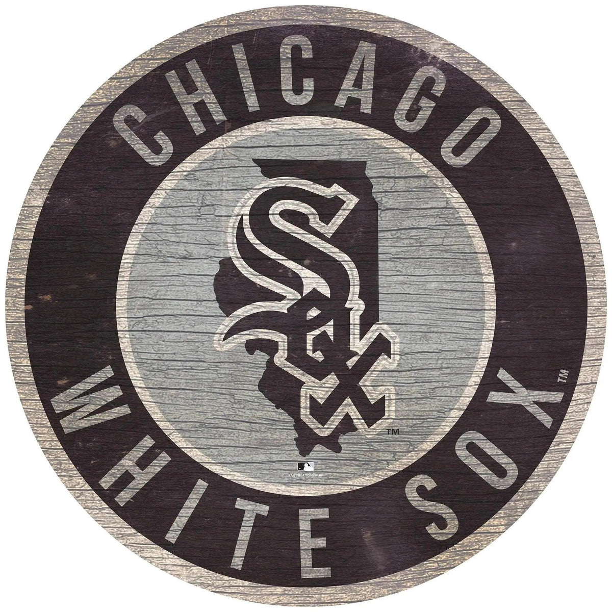 Chicago White Sox Round Wood Sign State Design 12 Inch - ToylandEU™