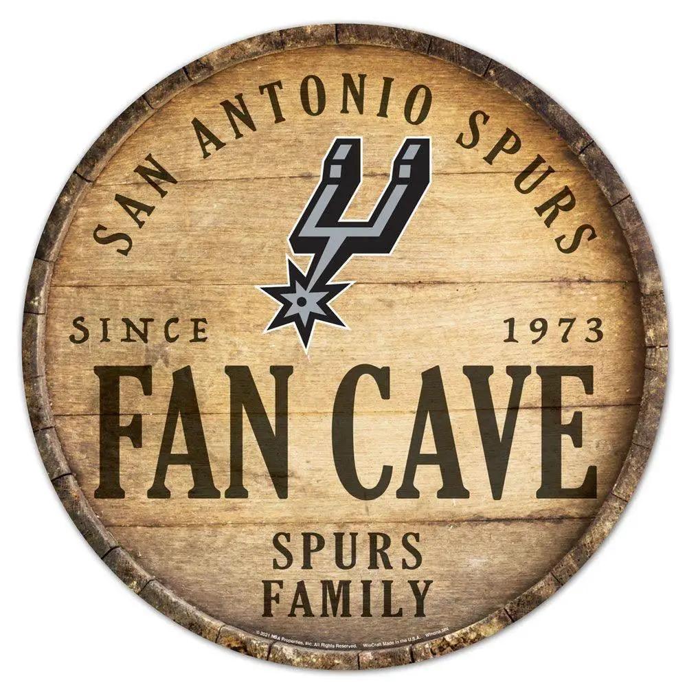 San Antonio Spurs Round Wood Sign 14 Inch Barrel Top - ToylandEU™