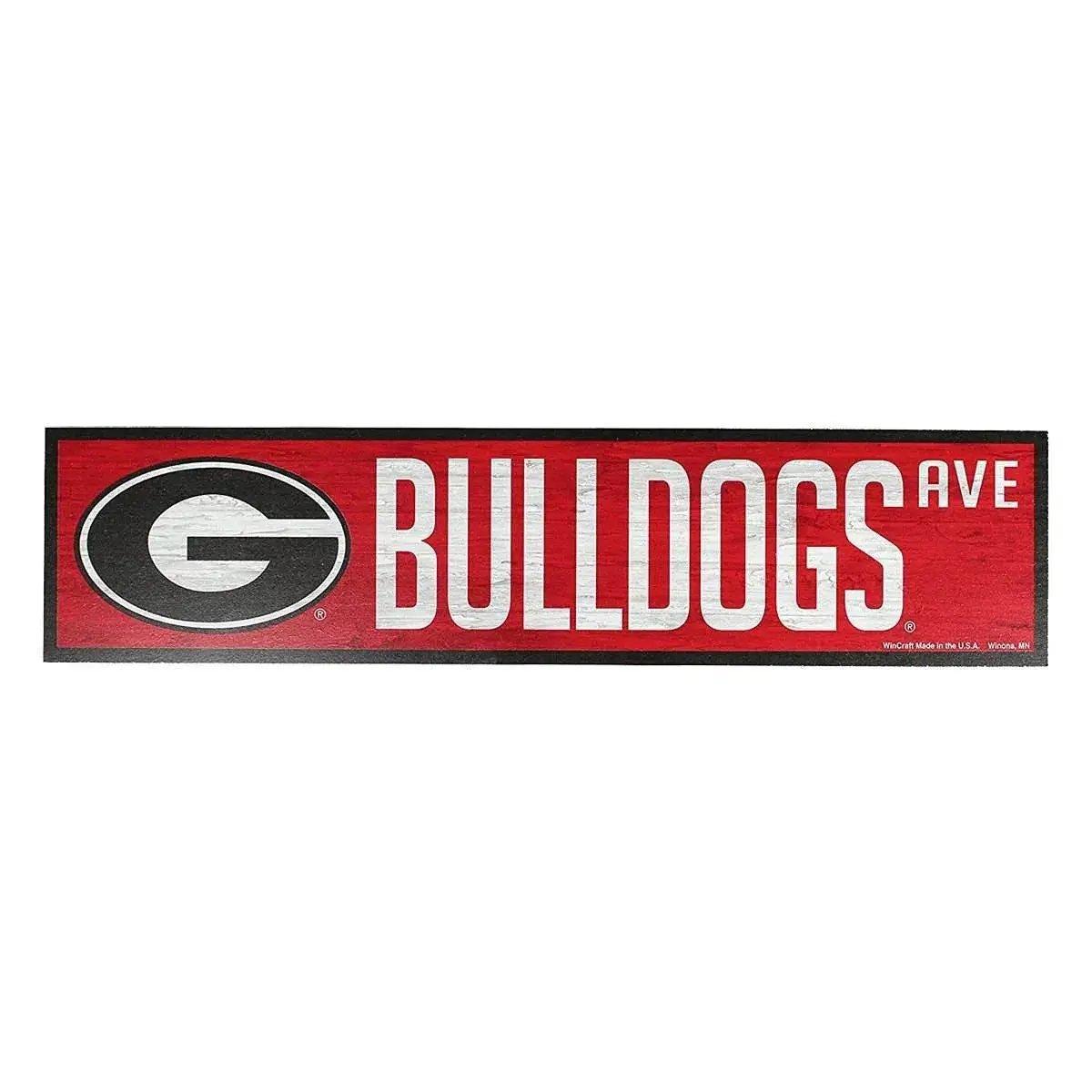 Georgia Bulldogs 4x17 Wood Avenue Sign With Team Logo - ToylandEU™