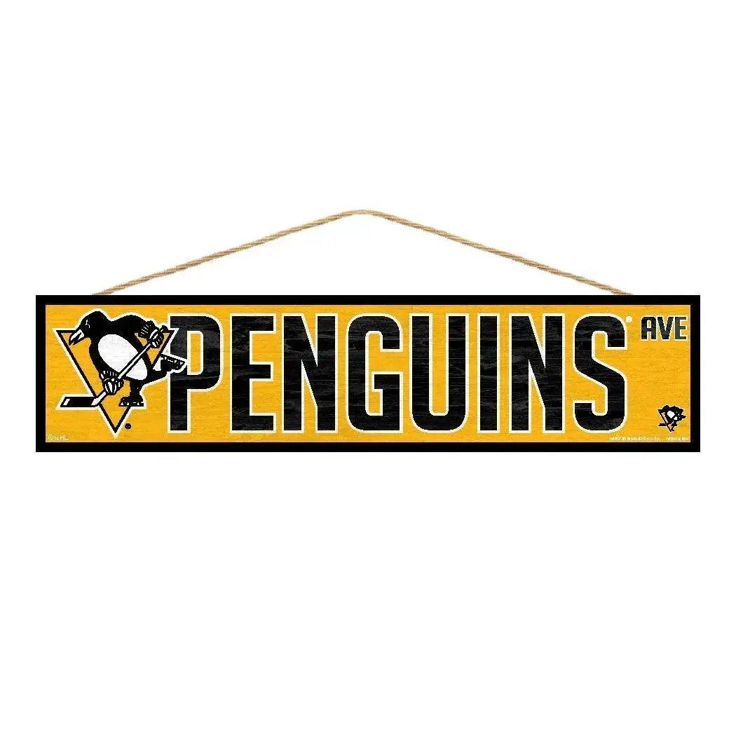 Pittsburgh Penguins Wood Sign 4x17 Avenue Design Wall Decor - ToylandEU™