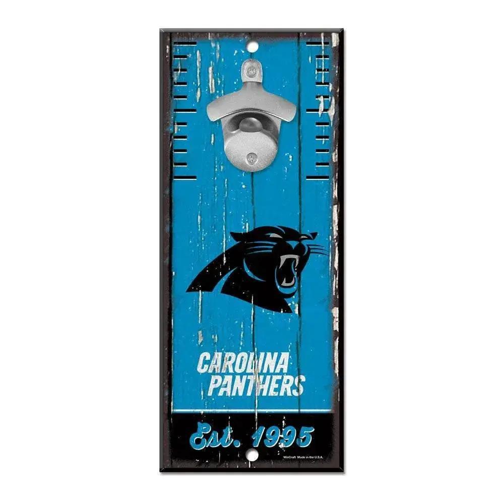 Carolina Panthers Wood Sign 5x11 Bottle Opener Collectible - ToylandEU™