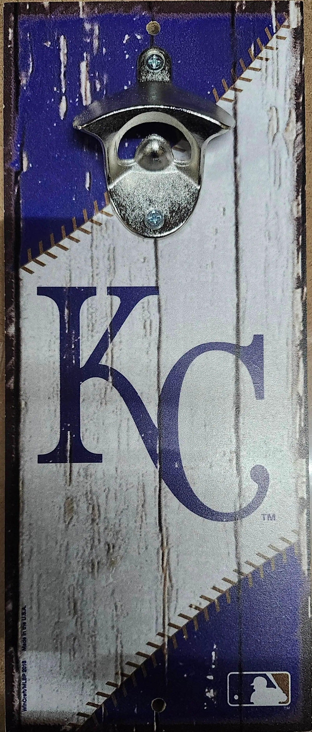 Kansas City Royals Wood Sign Bottle Opener 5x11 Alternate - ToylandEU™