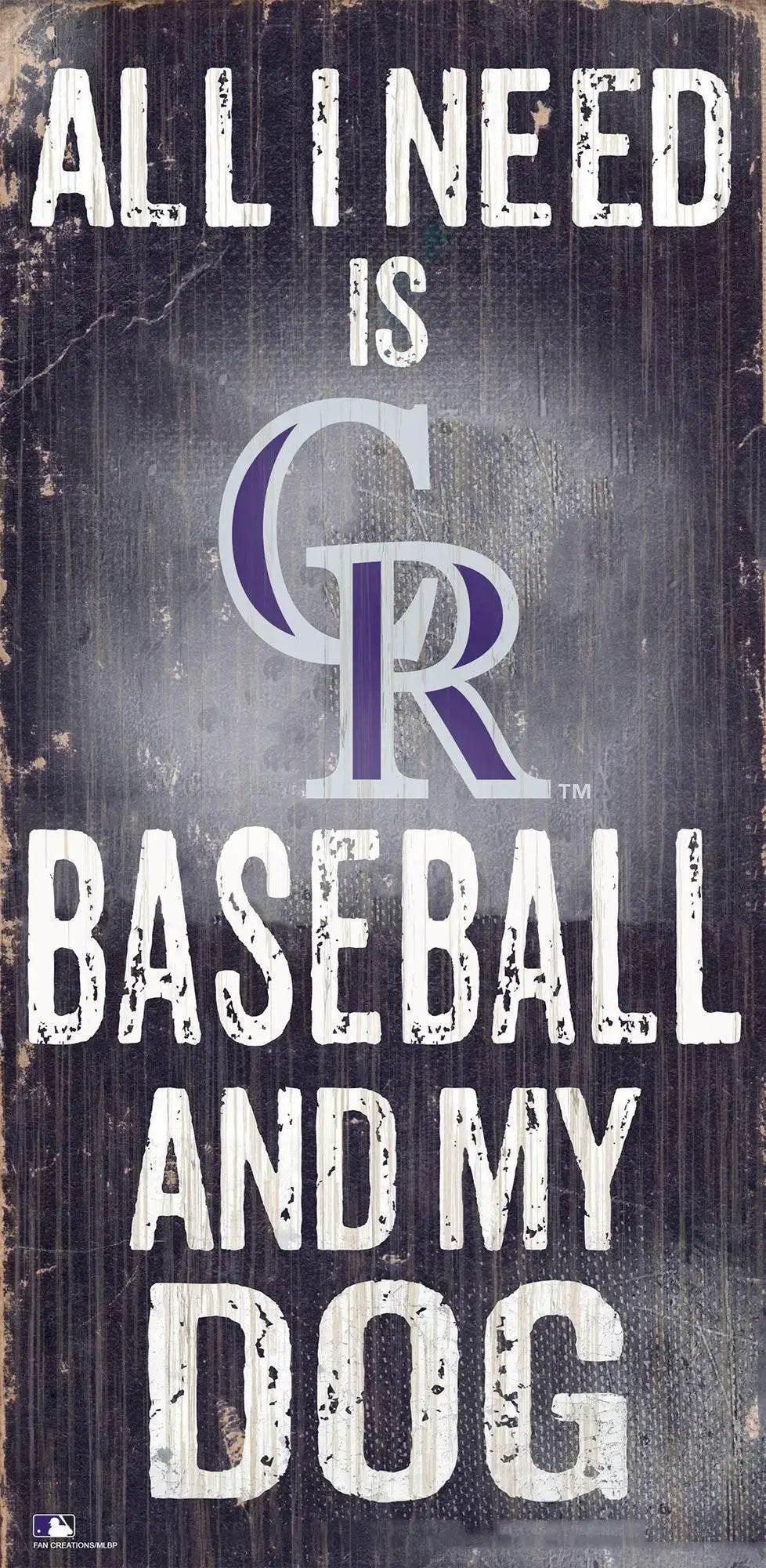 Colorado Rockies Wood Sign 6x12 Baseball And Dog Design - ToylandEU™