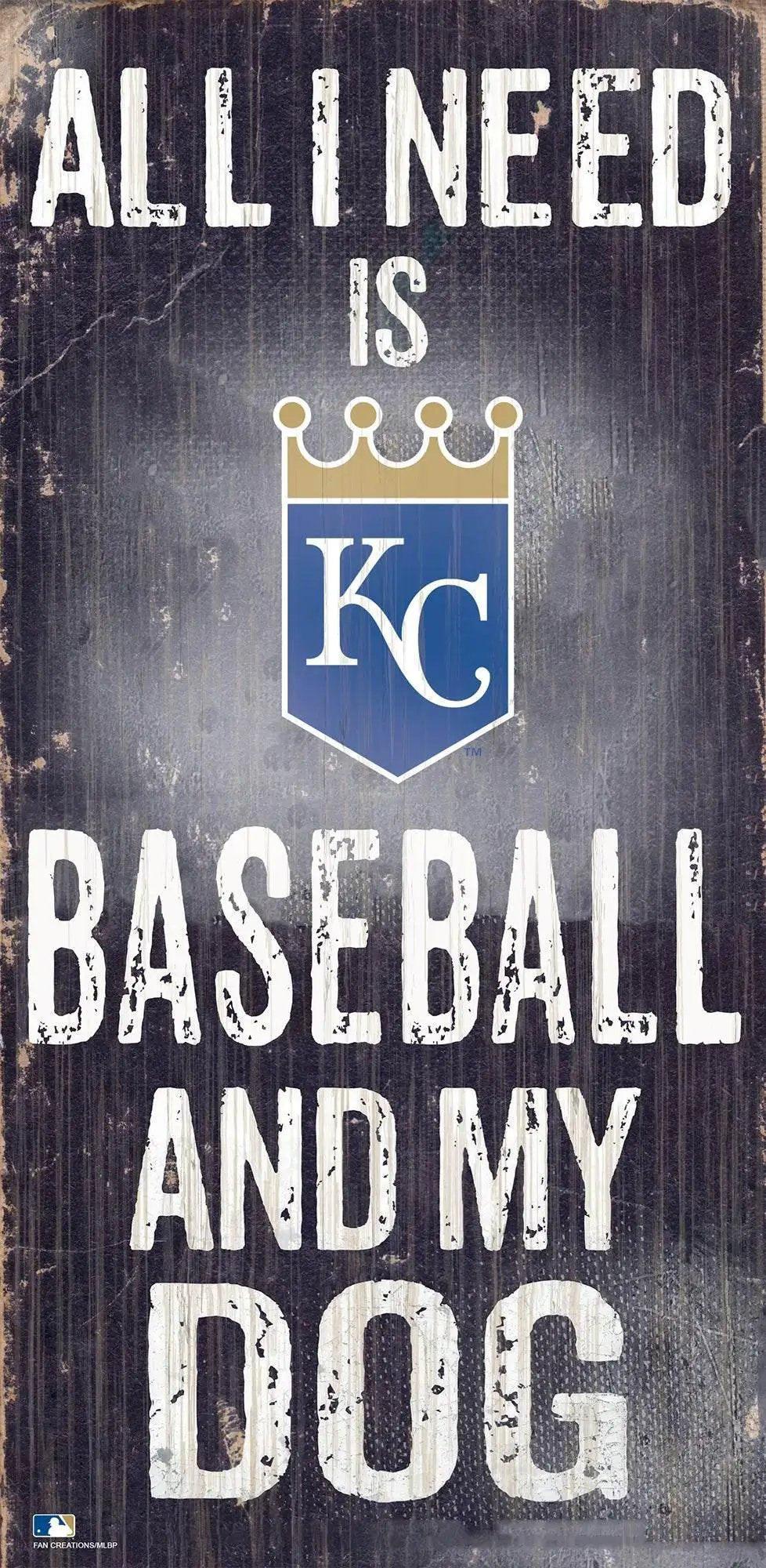 Kansas City Royals Wood Sign 6x12 Baseball and Dog Design - ToylandEU™