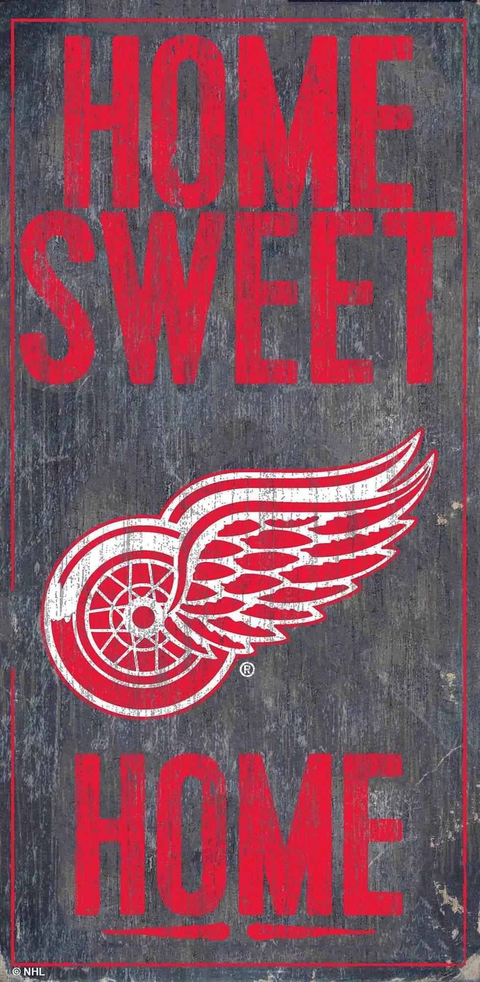 Detroit Red Wings Wood Sign 6x12 Home Sweet Home Design - ToylandEU™