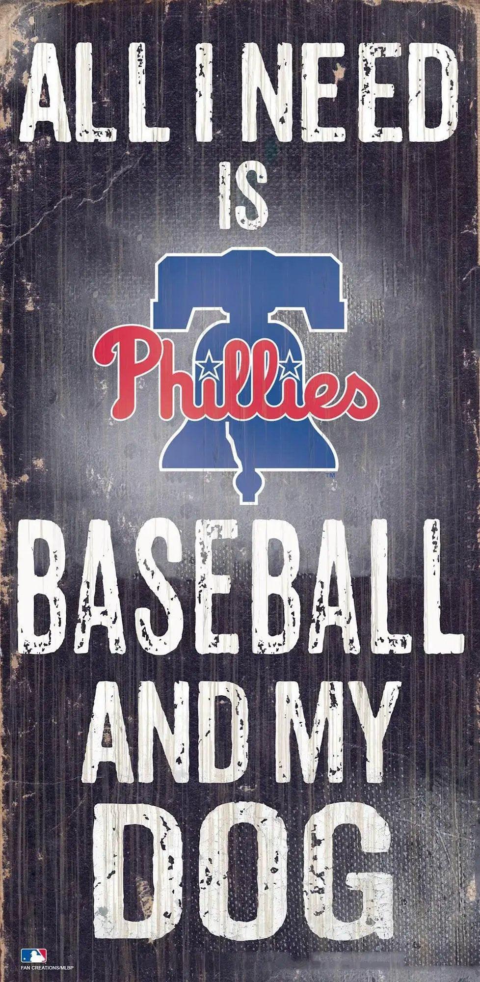 Philadelphia Phillies Wooden Sign 6x12 Baseball Dog Design - ToylandEU™