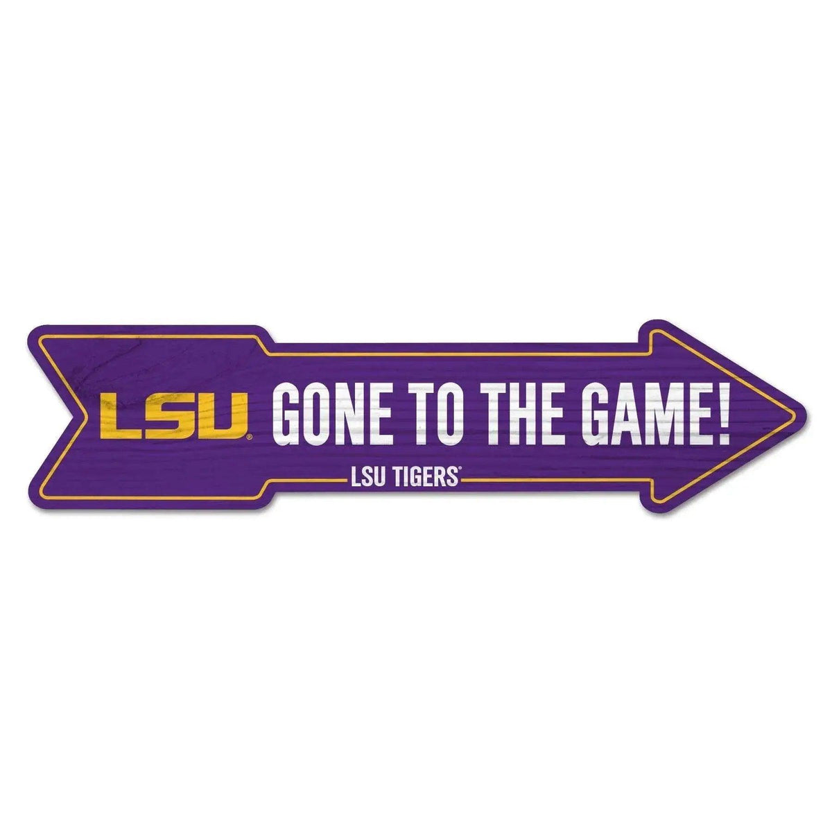 LSU Tigers Sign 6x24 Wood Arrow Outdoor Yard Decor - ToylandEU™