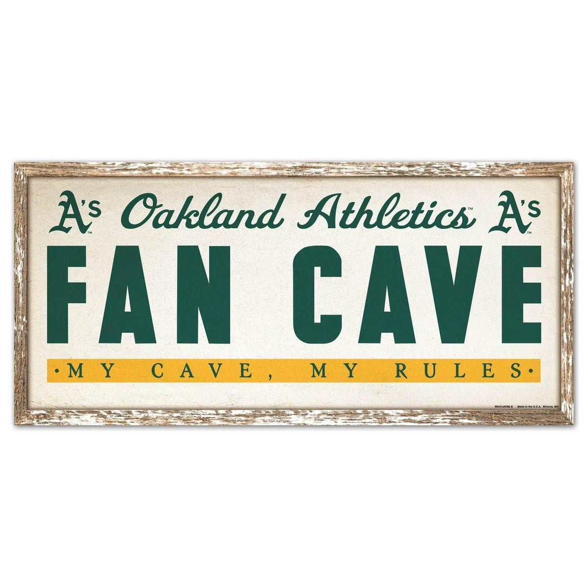 Oakland Athletics Sign 8x17 Wood Fan Cave Decor Wall Mount - ToylandEU™