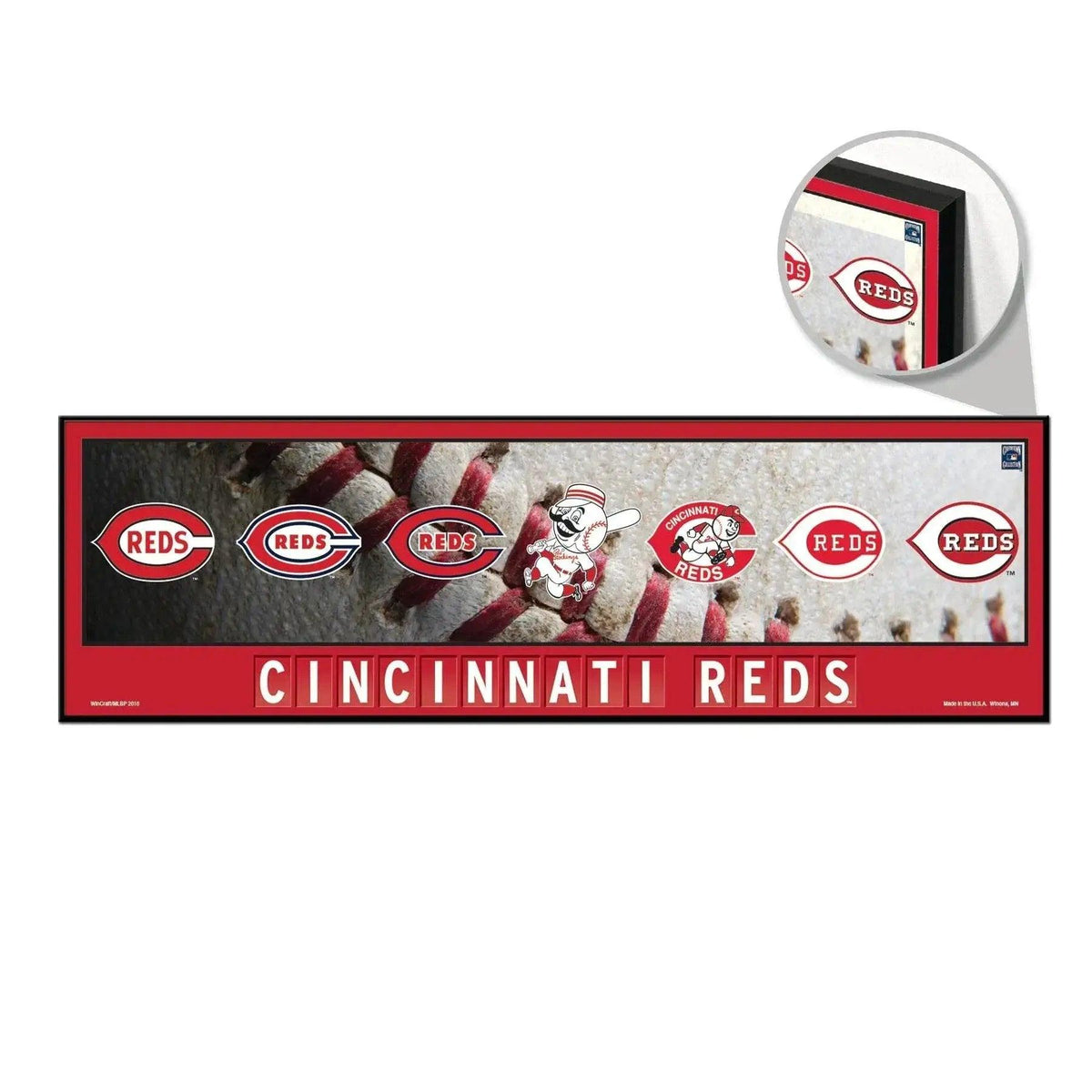 Cincinnati Reds Sign Wood Evolution 9x30 Wall Decor - ToylandEU™