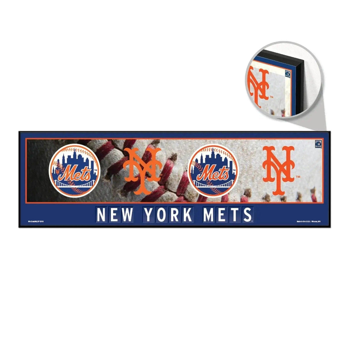 New York Mets Sign 9x30 Wood Evolution Wall Plaque - ToylandEU™