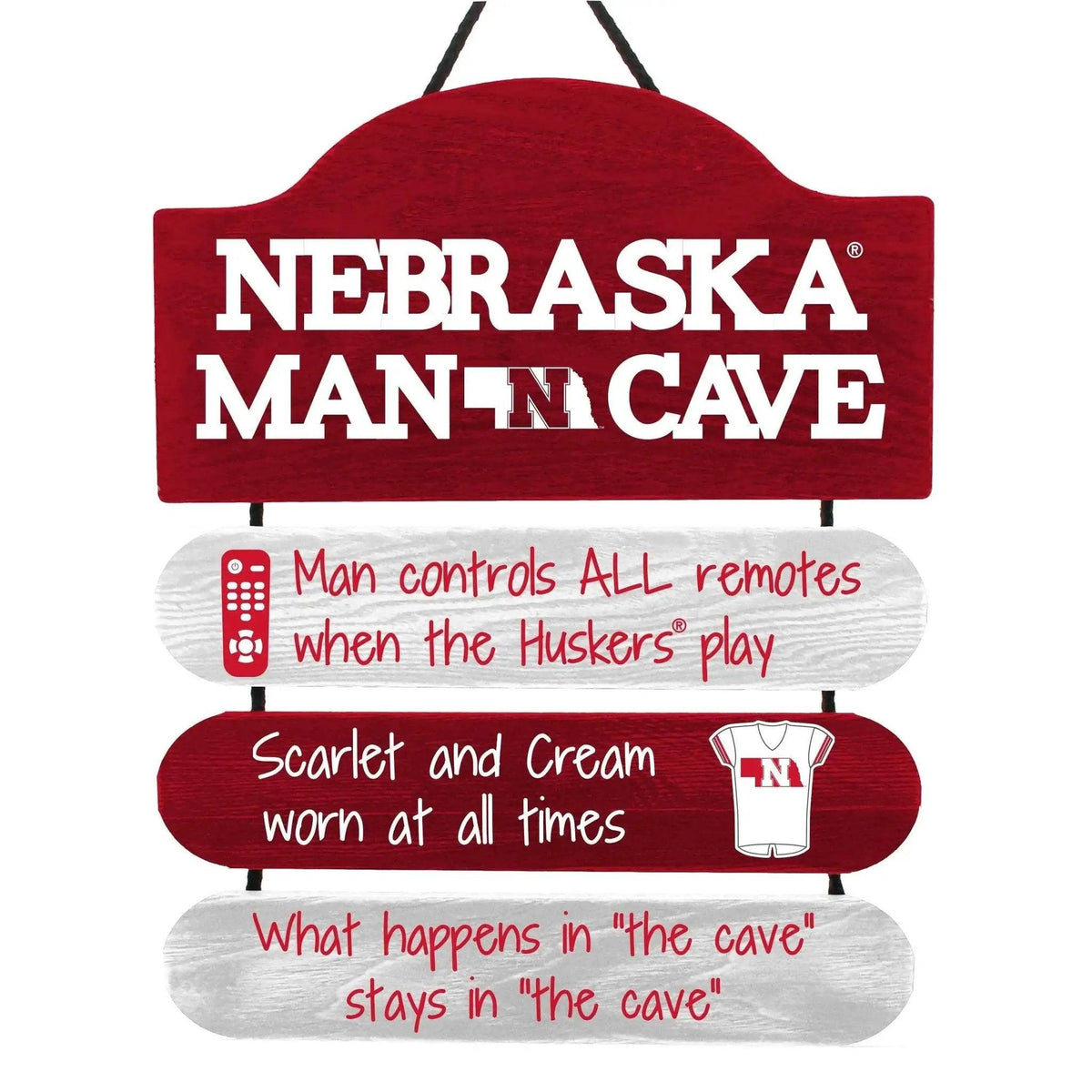 Nebraska Cornhuskers Sign Wood Wall Art for Man Cave - ToylandEU™