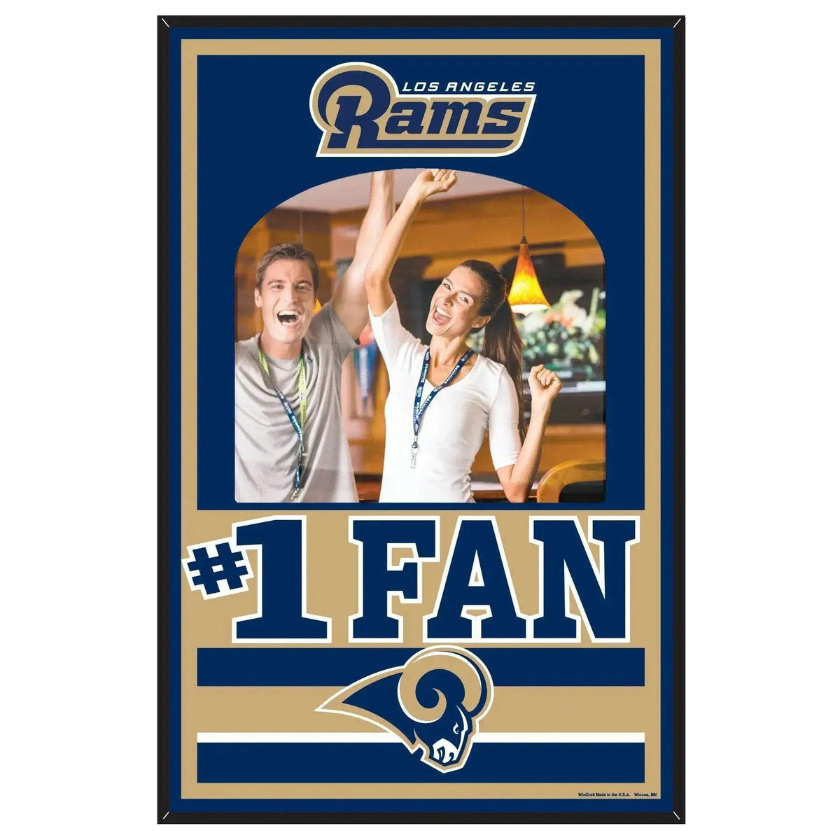 Los Angeles Rams Wood Sign Mirror 11x17 Wall Decor Plaque - ToylandEU™